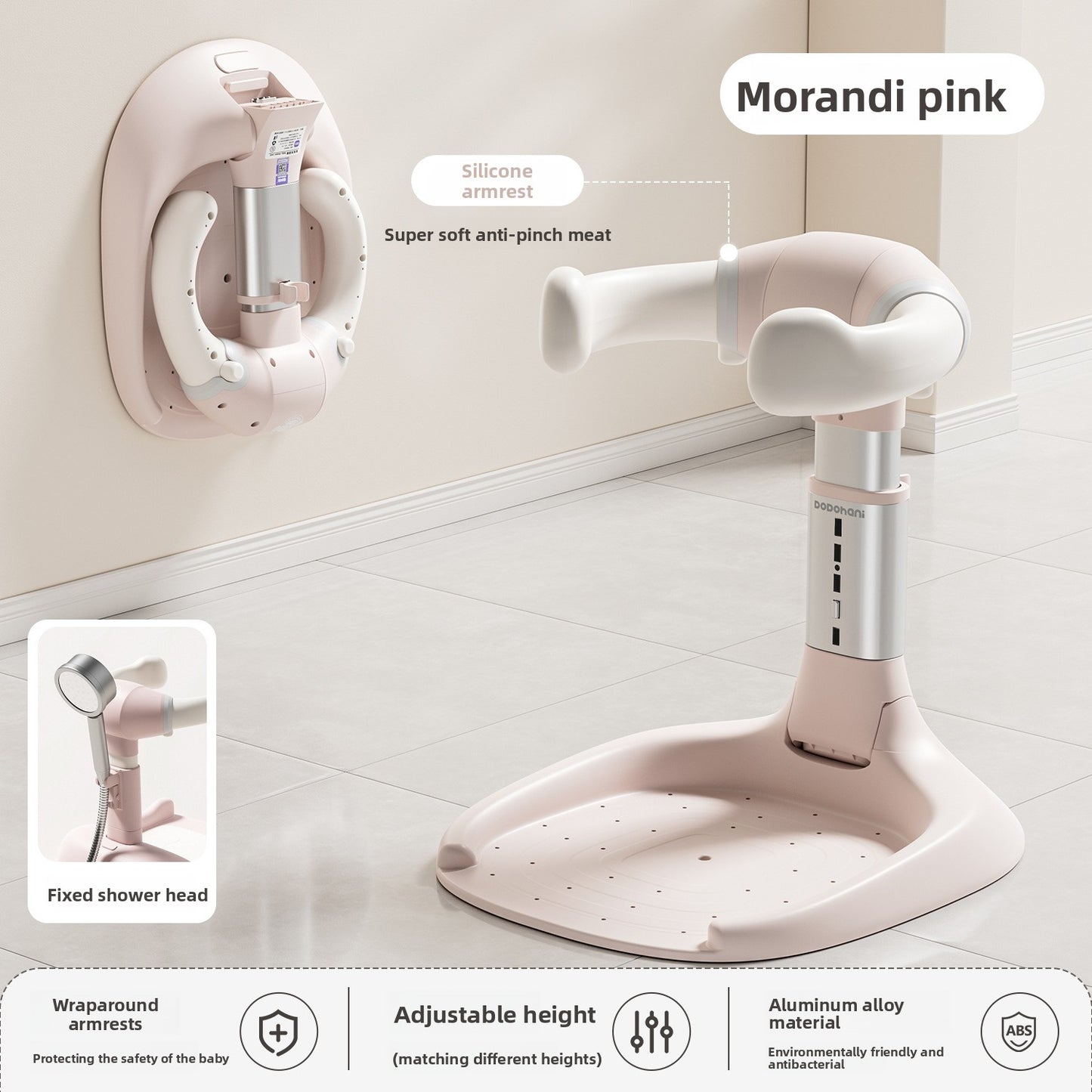 Antislip opvouwbare babybadstandaard