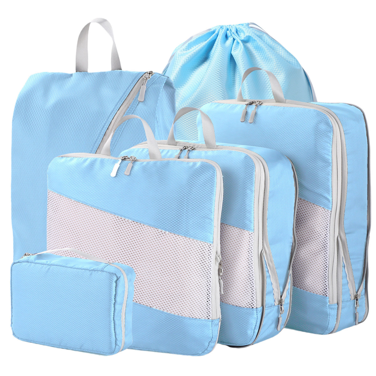 Set 6 Sacs de Rangement Compressibles Voyage - 4 Coloris