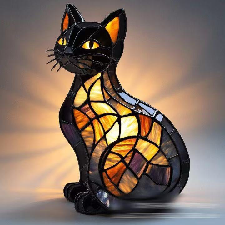 Lampe animaux effet vitrail / 5 modèles