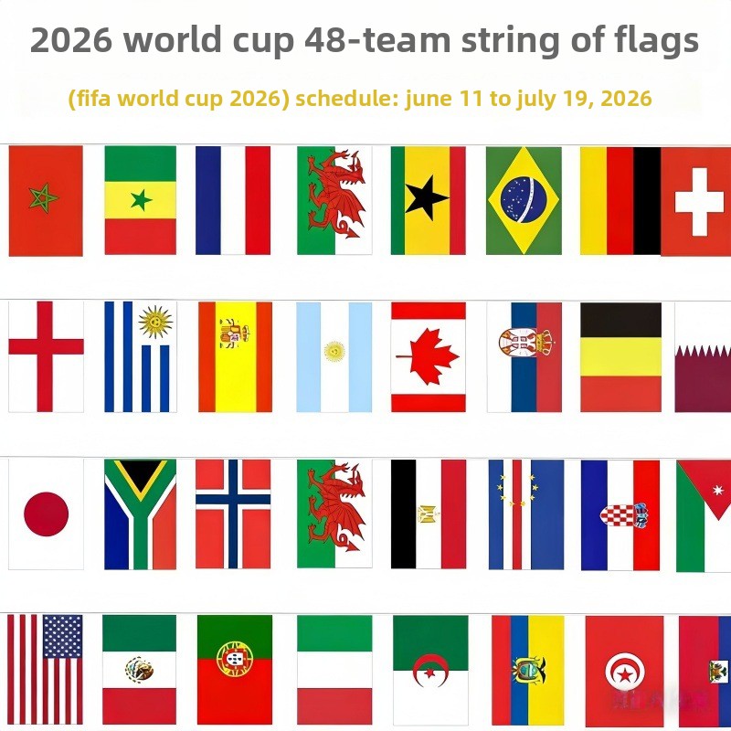 FanFlag 2026 – Guirlande Drapeaux Coupe du Monde