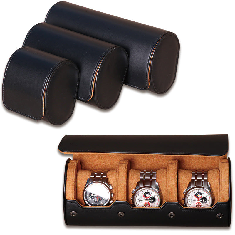 Boîte de Rangement pour Montres en Cuir PU — 3 Emplacements