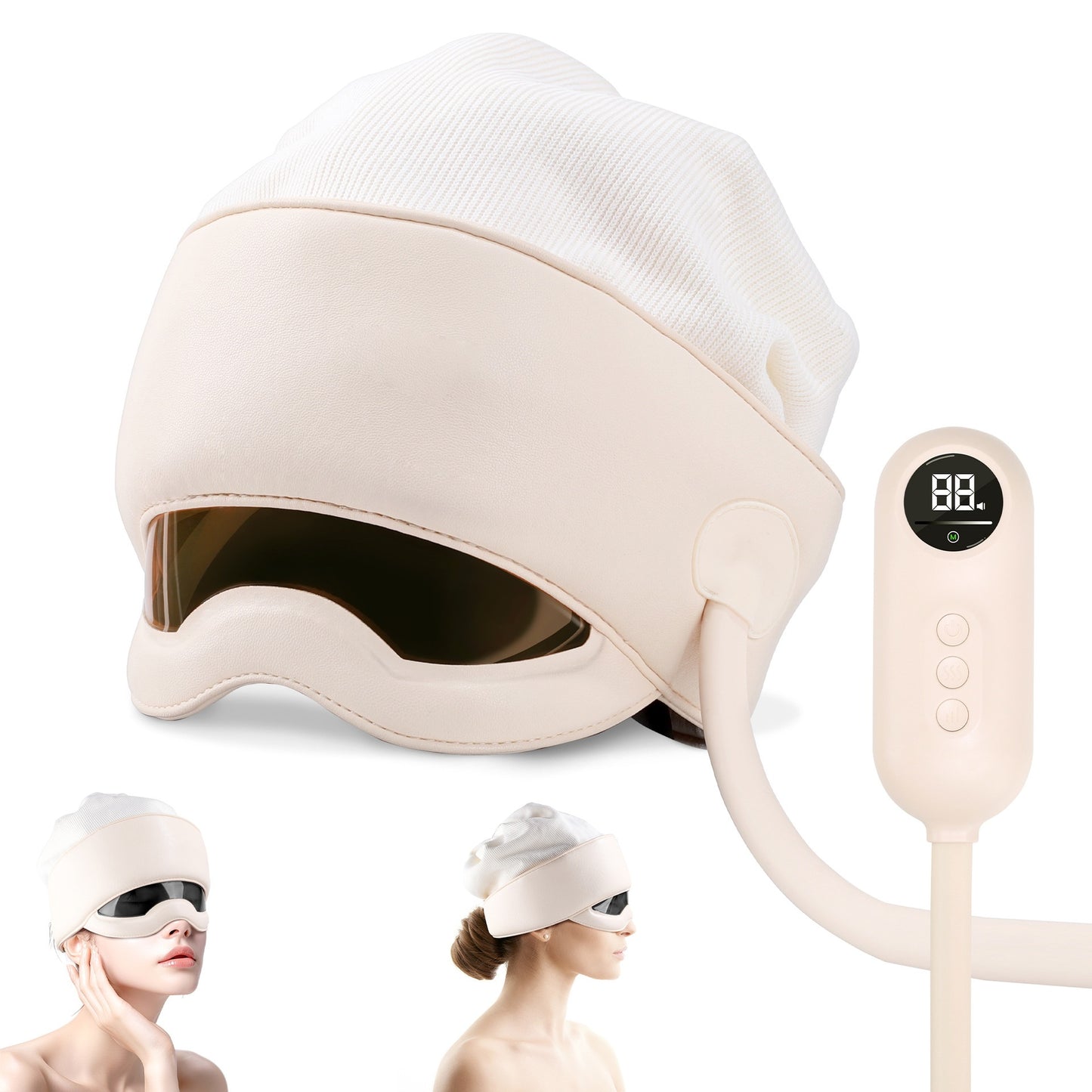 RelaxHelm Pro – Casque Massant Tête & Yeux Rechargeable