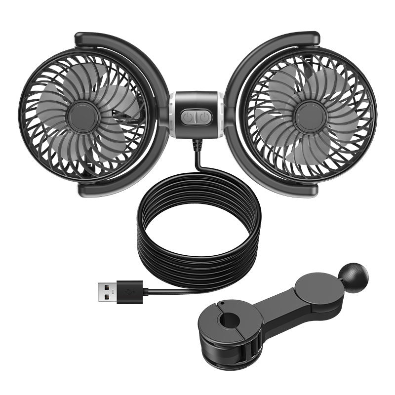 Ventilateur Double Tête USB Siège Arrière Voiture