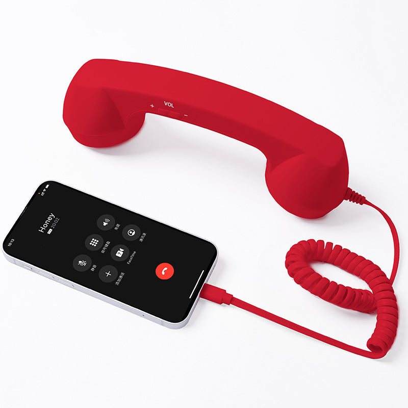 Combiné Téléphonique Rétro avec Micro / 4 Coloris