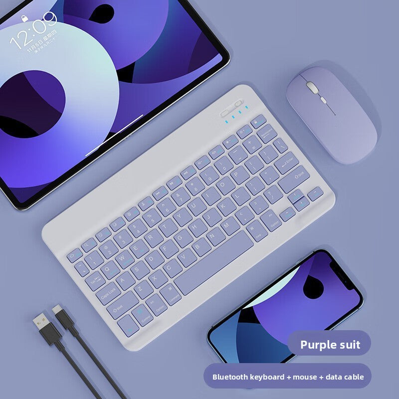 Clavier & Souris Bluetooth Rechargeable / Touches Silencieuses