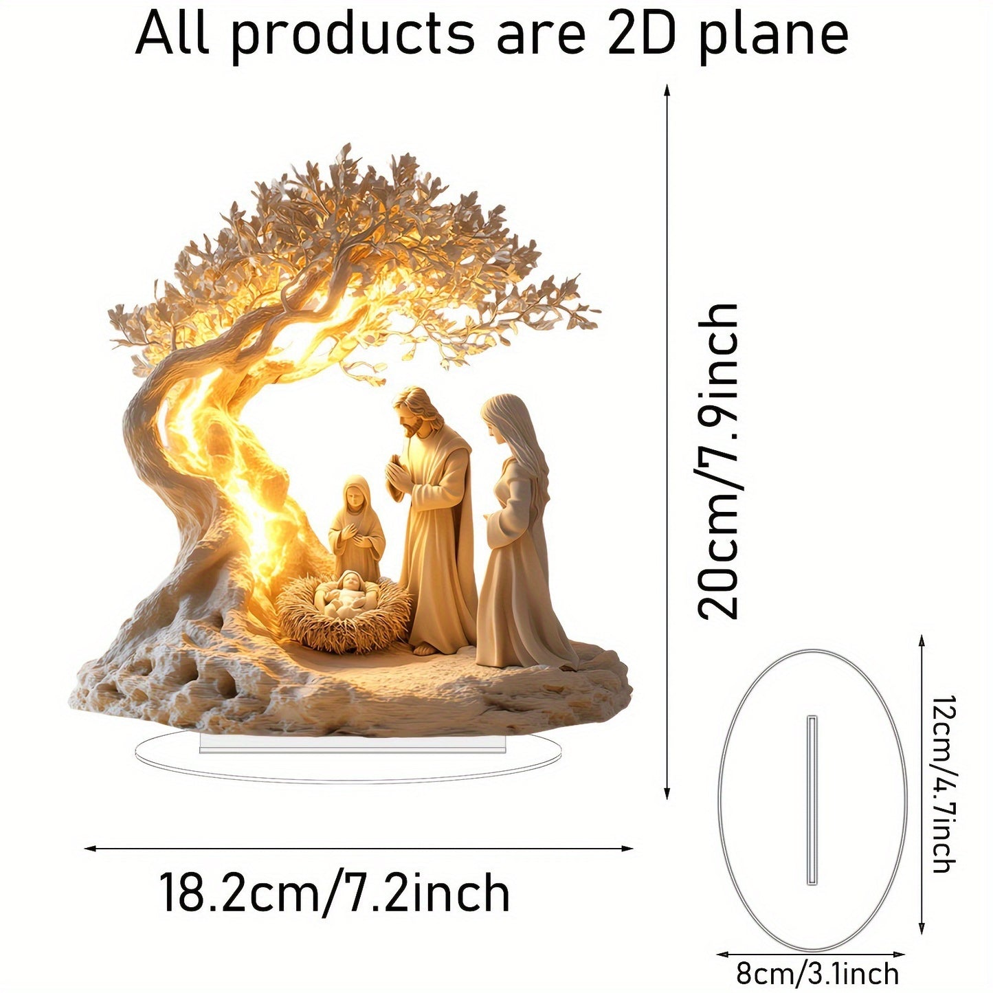 Ornement de Bureau Arbre de Vie en Acrylique — Décoration & Cadeau Symbolique