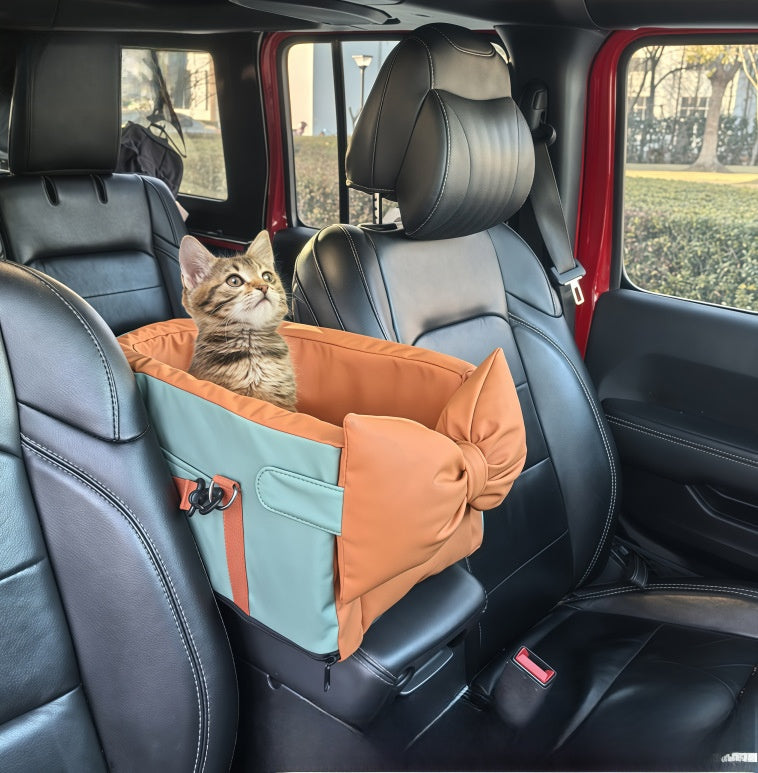Siège Auto Portable pour Petit Chien chat en Cuir Imperméable