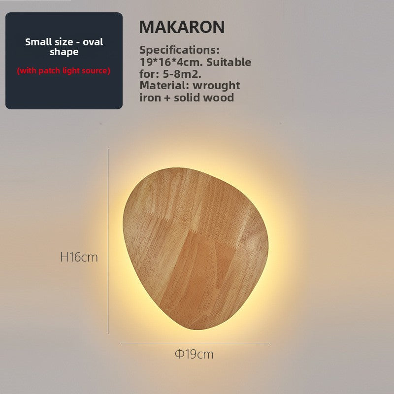 Lot de 4 appliques LED en bois