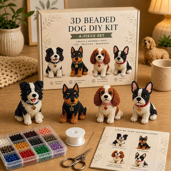 Kit DIY Figurines Animaux en Perles 3D — Chat / Ours Polaire / Thèmes Festifs