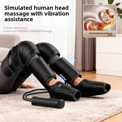 Masseur de Jambes Compression Air & Chaleur Infrarouge — 3 Sections / Télécommande LCD