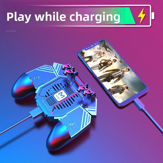 Manette Gaming Mobile 6 Doigts Mimo AK77 — Ventilateur / Batterie 4000 mAh / iOS & Android