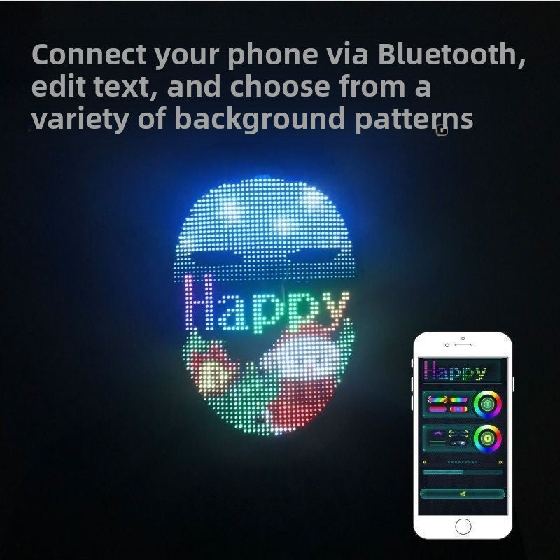 Masque LED RGB Bluetooth