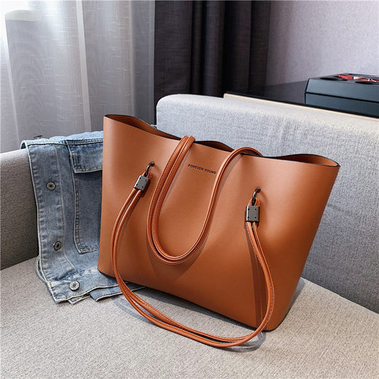 Tote Bag PU Souple Texturé — 3 Coloris