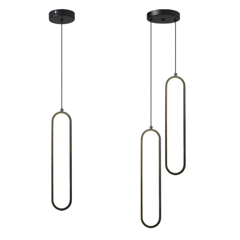 Nordic Minimalist Linear LED Chandelier