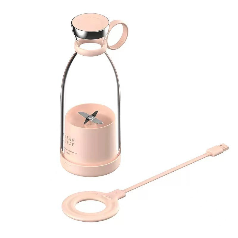 MagBlend Pro – Draagbare Sapcentrifuge Blender Magnetisch Opladen 150W | 350ml, Wit & Roze