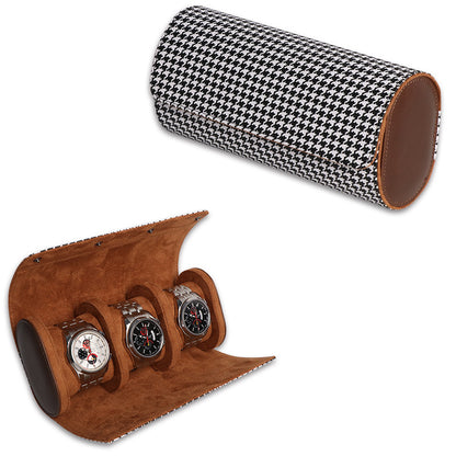 Boîte de Rangement pour Montres en Cuir PU — 3 Emplacements