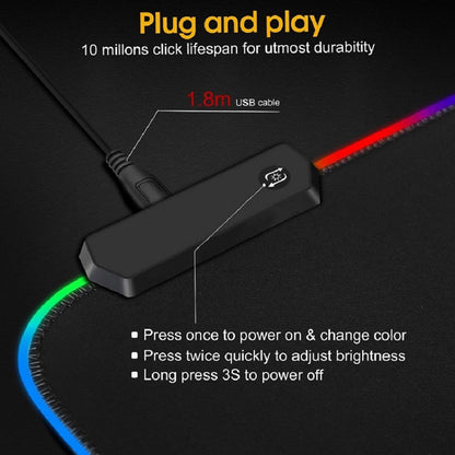 Tapis de Souris Gaming RGB Antidérapant