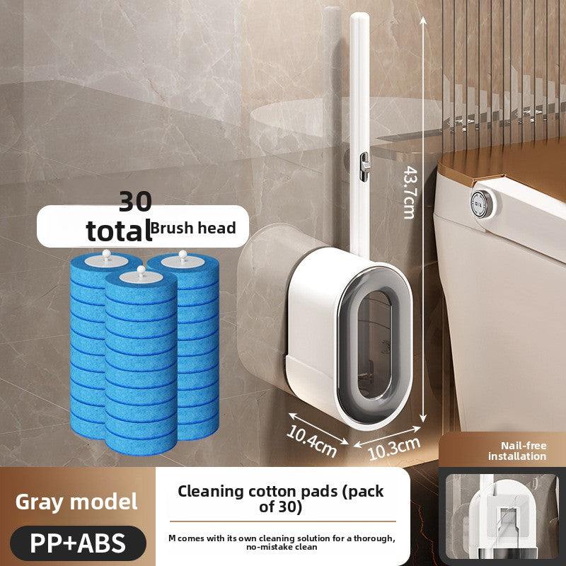 Brosse WC Jetable à Têtes Remplaçables - 30 Têtes & Nettoyant Intégré / 2 Coloris