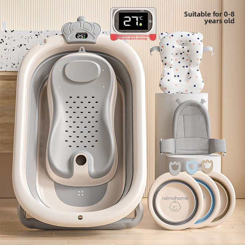 Opvouwbaar Babybadje — Pasgeborenen & Baby's, Zittend & Liggend, Thermometer