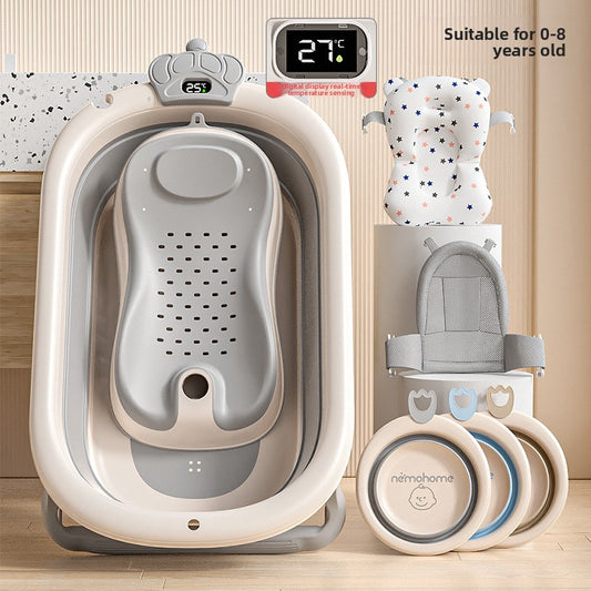Baignoire Pliable Bébé — Nouveau-Né & Nourrisson, Assise & Allonge, Thermomètre