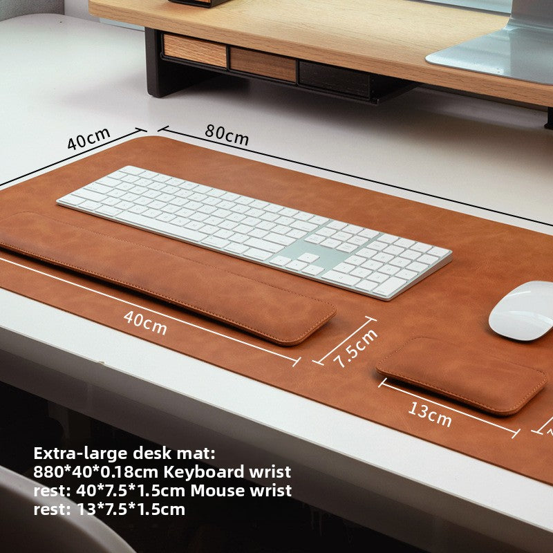 Ensemble de Bureau 3 Pièces — Tapis de Souris XXL 90x40 cm & Repose-Poignets
