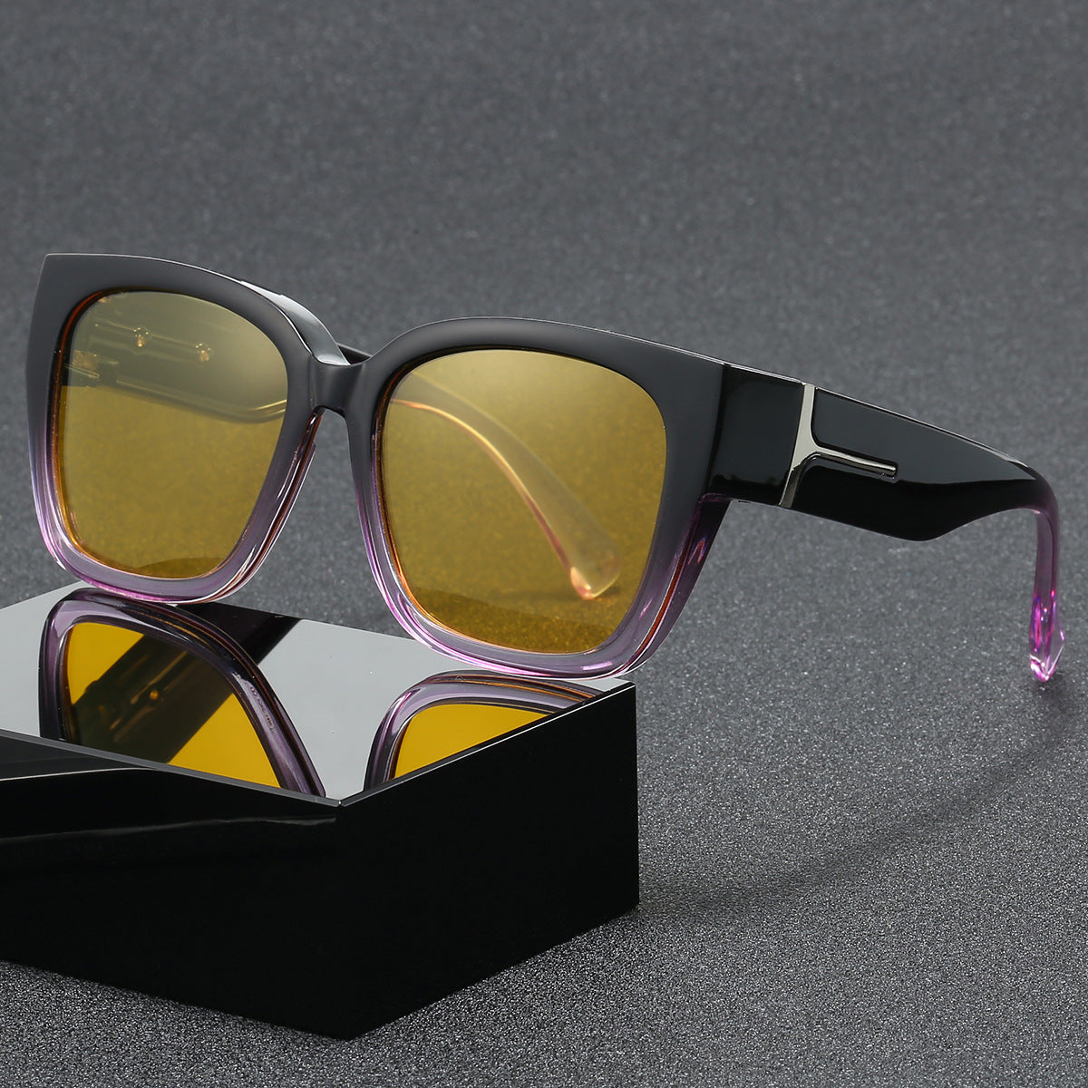 Lunettes de Soleil Clip-On Polarisées Monture Carrée