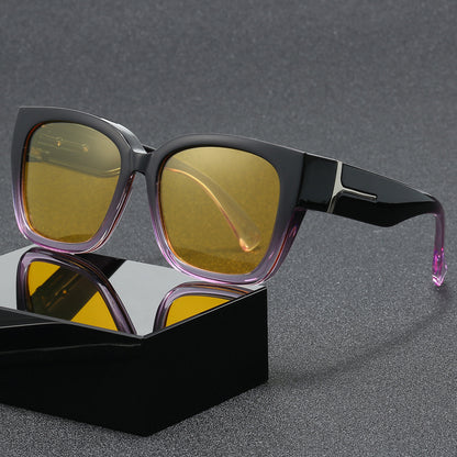Lunettes de Soleil Clip-On Polarisées Monture Carrée