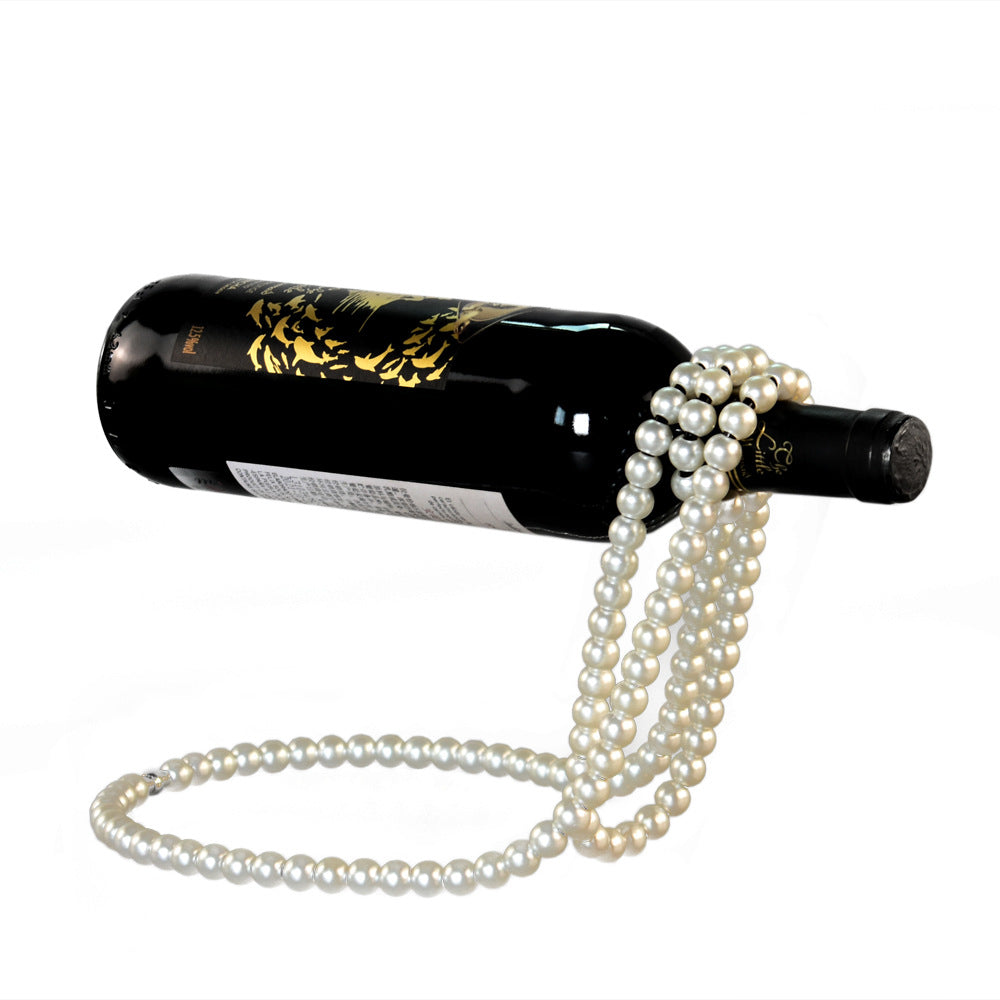 Porte-Bouteille Design Collier de Perles - 3 Coloris