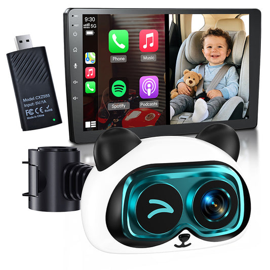 Moniteur Bébé pour Siège Auto — Caméra 5 MP / Vision Nocturne / CarPlay