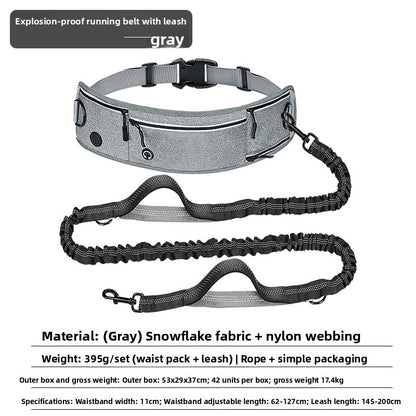 Laisse Running Chien Mains-Libres avec Ceinture Lombaire