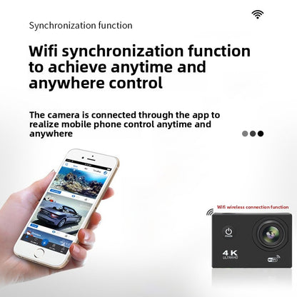 Caméra Sport 4K Wifi Étanche IPX4