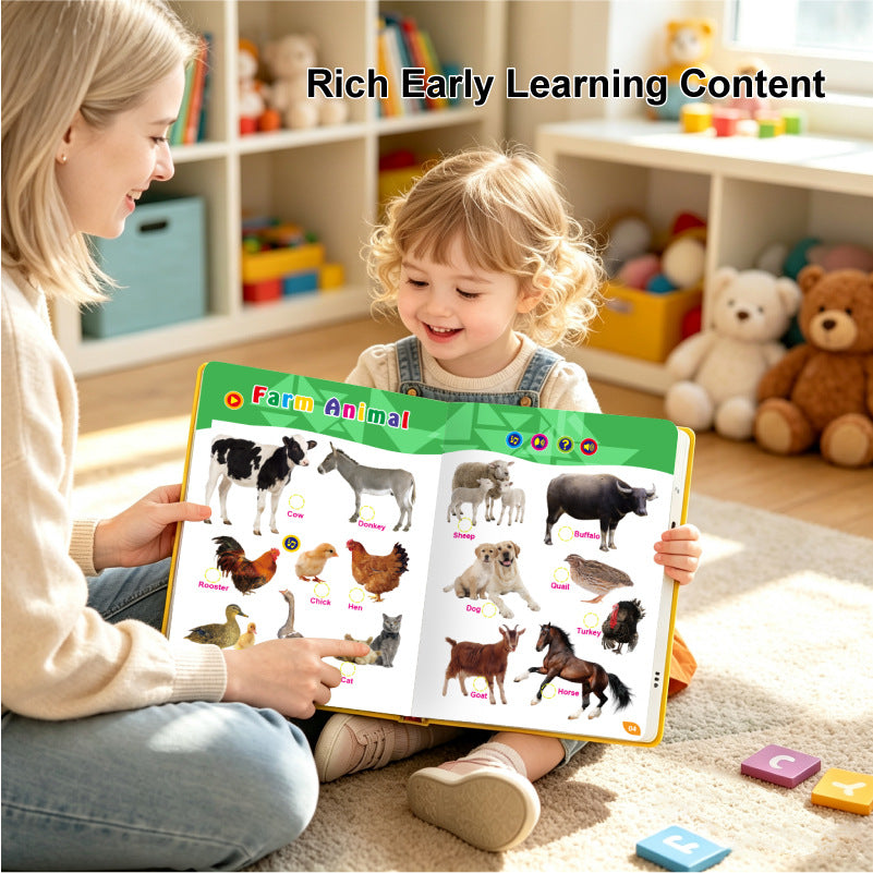 Livre Sonore Anglais Interactif pour Enfants / 21 Thèmes / 500+ Mots