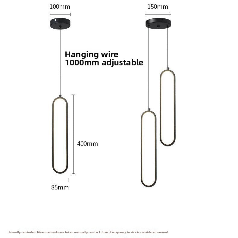 Nordic Minimalist Linear LED Chandelier