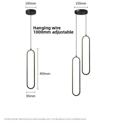 Nordic Minimalist Linear LED Chandelier