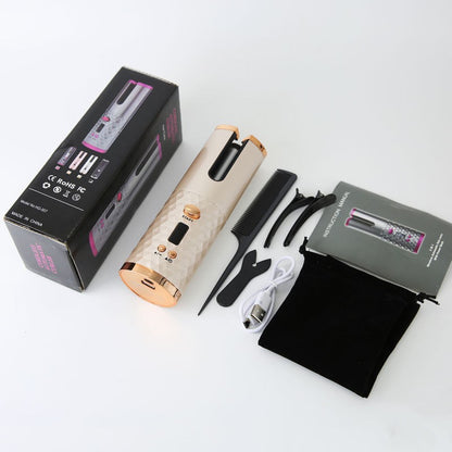 Fer à Boucler Automatique Sans Fil Rechargeable — 3-en-1 / 15 Températures / 5 Coloris