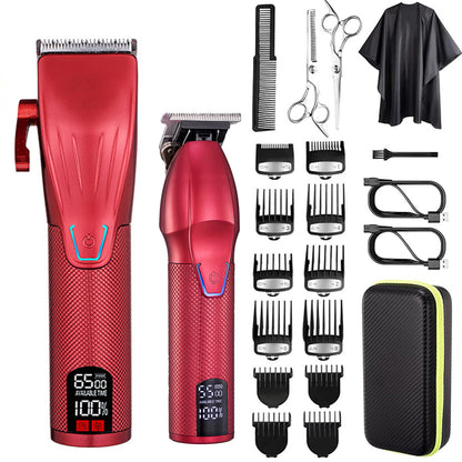 Kit Tondeuse Professionnelle LED Sans Fil — 2 Tondeuses / Lames Inox / 4 Coloris