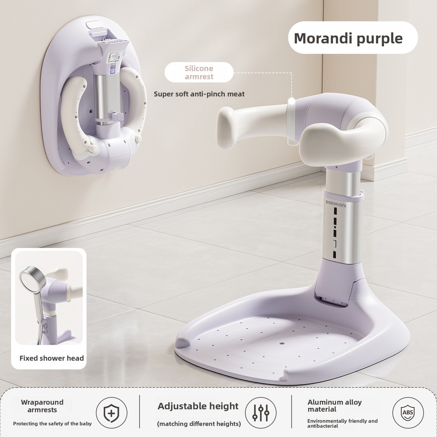 Antislip opvouwbare babybadstandaard