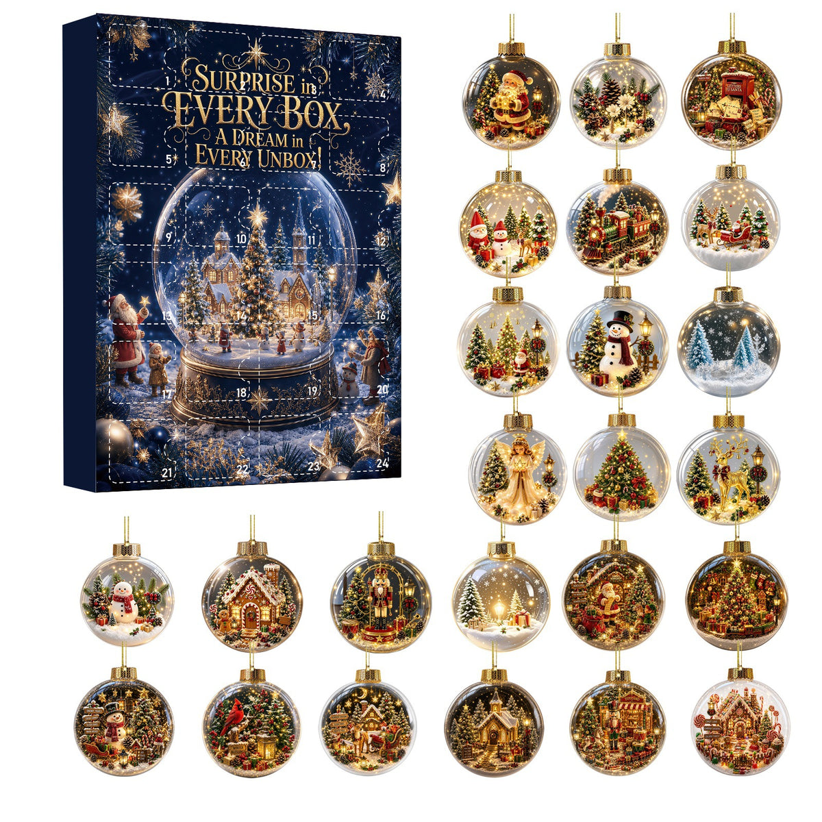 Calendrier de l'Avent Surprise 24 Cases / 5 Designs