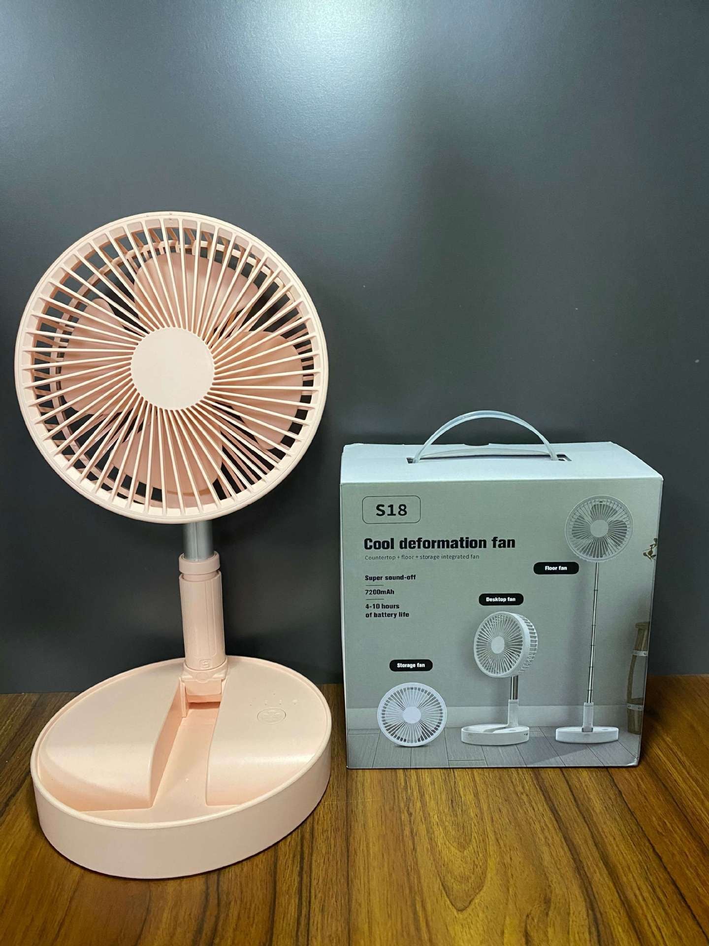 FanFlex Pro – Ventilateur de Table Télescopique USB 7200mAh | 4 Vitesses | Silencieux <40dB