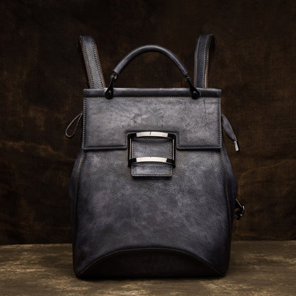 Sac à Dos Cuir Végétal Tanné Vintage — Poli Main / 5 Coloris