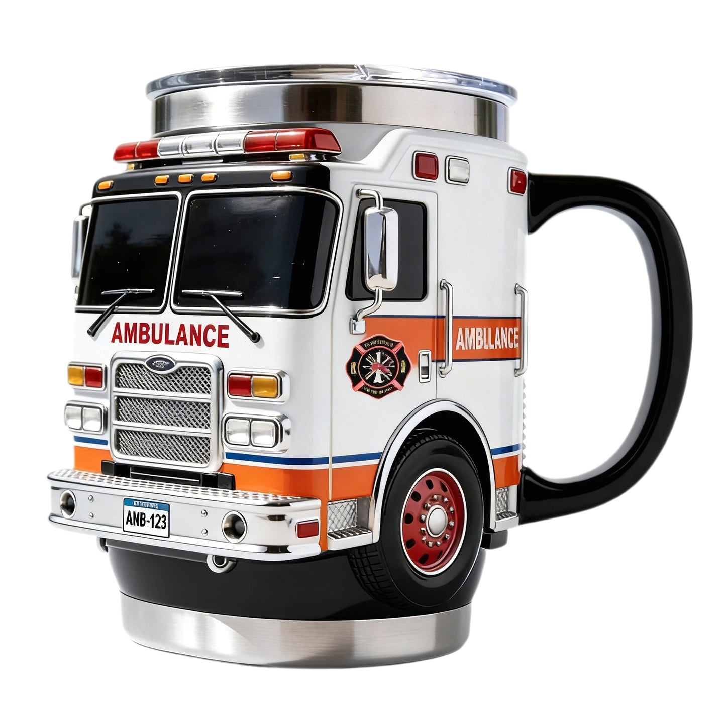 RescueMug XL – Grande Tasse 400ml Liner Inox Couvercle Anti-Fuite