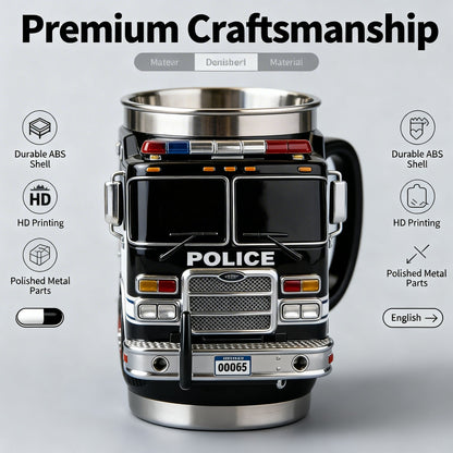 RescueMug XL – Grande Tasse 400ml Liner Inox Couvercle Anti-Fuite