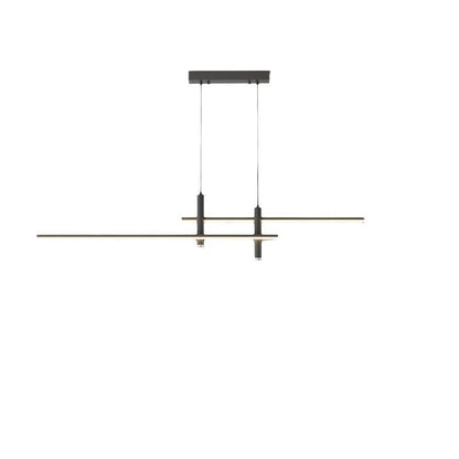 Suspension Linéaire Moderne à Intensité Variable — LED 31W / Noir & Or