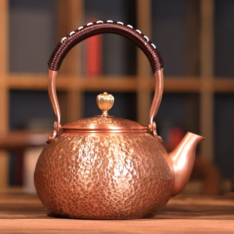Bouilloire en Cuivre Pur Artisanale — 1200ml / Style Vintage