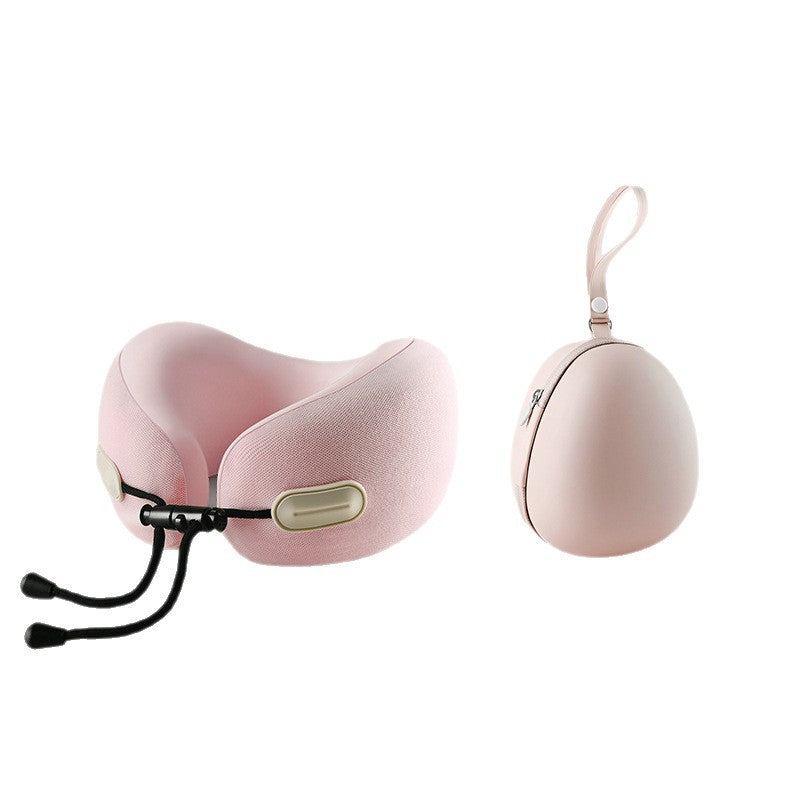 Oreiller de Voyage Cervical Mémoire de Forme — Tissu Ice Silk / Boîte Œuf / 4 Coloris