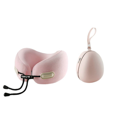 Oreiller de Voyage Cervical Mémoire de Forme — Tissu Ice Silk / Boîte Œuf / 4 Coloris