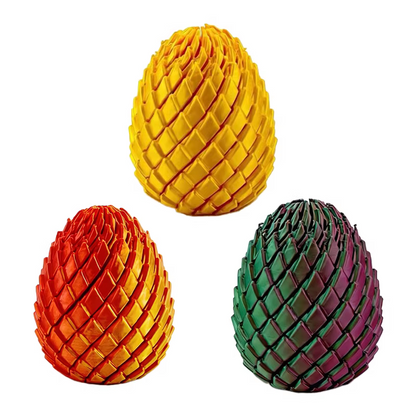 Œuf de Dragon Imprimé 3D Rotatif Anti-Stress | Lot de 3