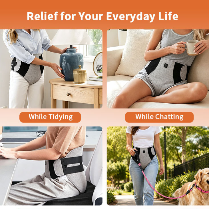 Ceinture enveloppante chauffante à lumière rouge et massage vibrant