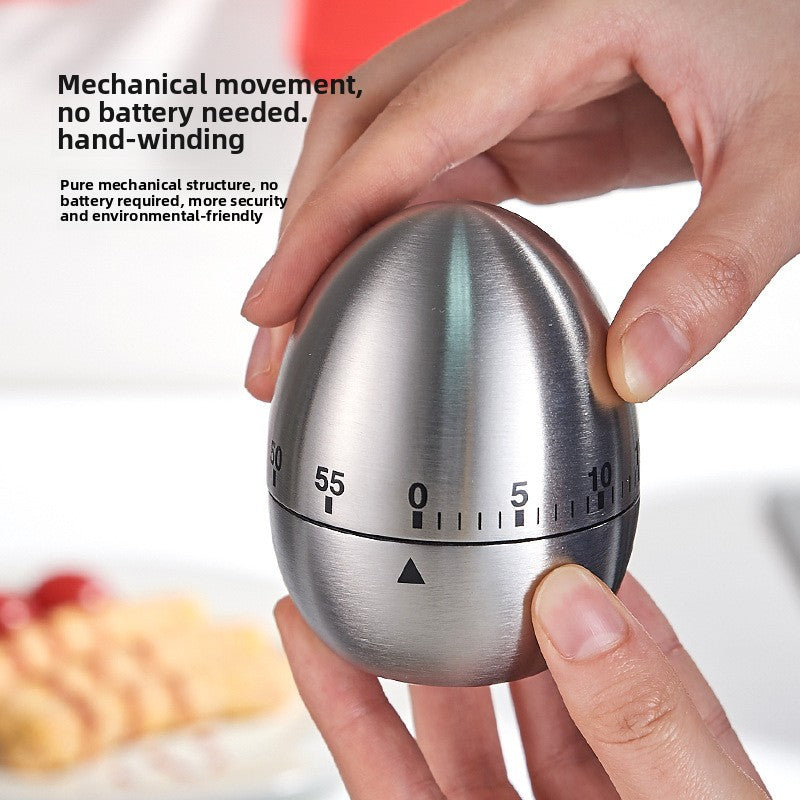 Minuteur de Cuisine Mécanique en Acier Inoxydable