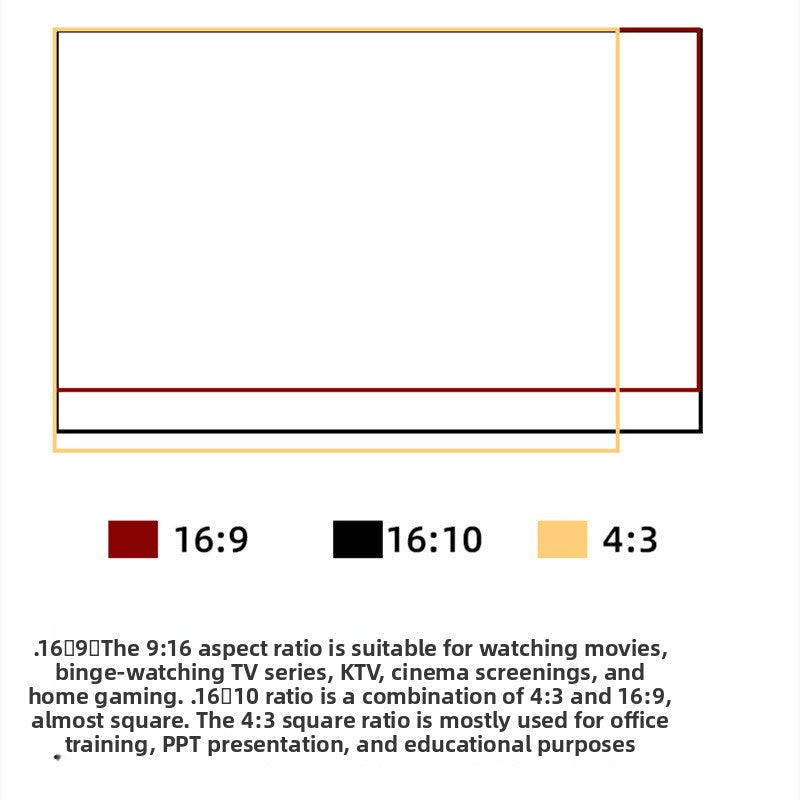 Écran de Projection Pliable 100 Pouces — Format 16:9 / 2.20×1.24m / Ultra-Portable